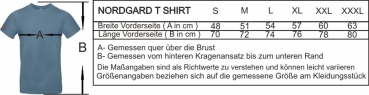 GRÖßENTABELLE T SHIRT NORMALER SCHNITT